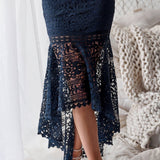 Mesina Lace Dress - Navy