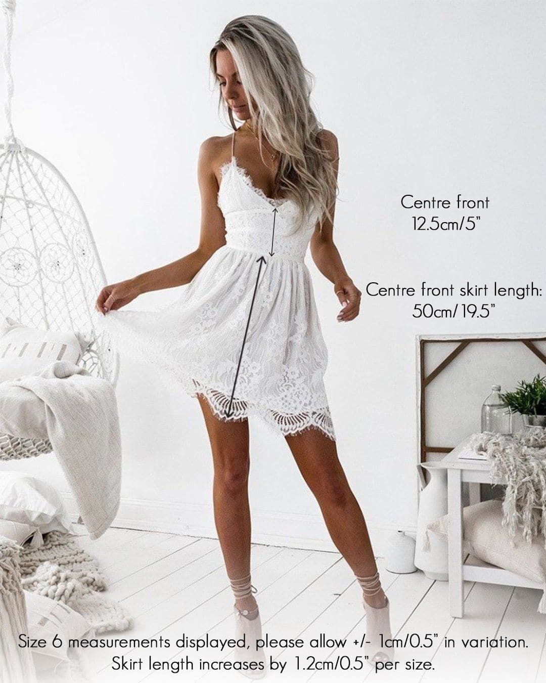 Aurelia Lace Dress - White