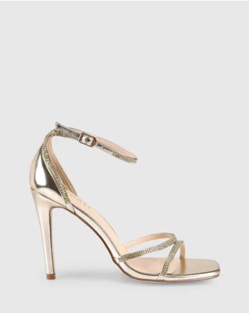 Ormond Diamante Heels Champagne Metallic