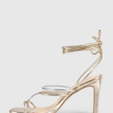 Killer Strappy Heels - Champagne Metallic