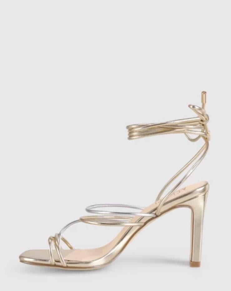 Killer Strappy Heels - Champagne Metallic