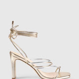 Killer Strappy Heels - Champagne Metallic