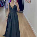 Ava Glitter Gown Black