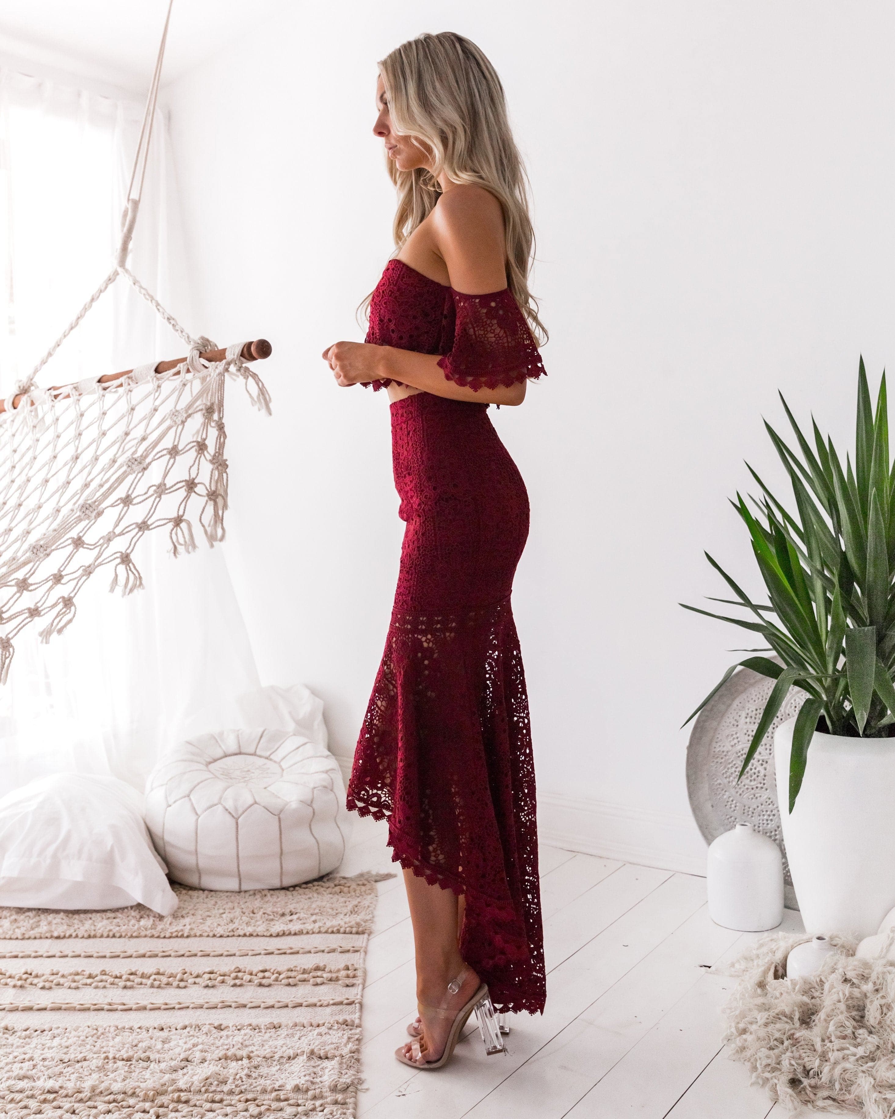 Celine Lace Set - Wine - Miss Runway Boutique