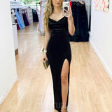 Andrea Velvet Gown - Black
