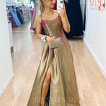 Apollo Metallic Gown - Gold