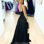 Ava Glitter Gown Black