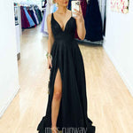 Ava Glitter Gown Black