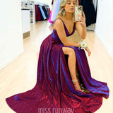 Ava Glitter Gown Wine