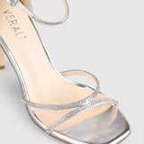 Ormond Diamante Heels - Silver Smooth