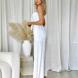Belinda Linen Jumpsuit - White