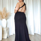 Carmela Glitter Gown - Black