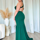 Carmela Glitter Gown - Emerald