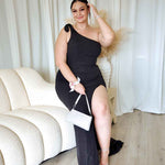 Carmela Glitter Gown - Black