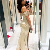 Carmen Satin Gown - Cream