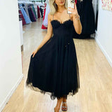 Carrie Midi Dress - Black