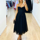 Carrie Midi Dress - Black
