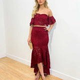 Celine Lace Set - Wine