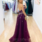 Delhi Beaded Gown - Plum