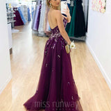 Delhi Beaded Gown - Plum