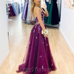 Delhi Beaded Gown - Plum