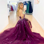 Delhi Beaded Gown - Plum