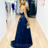 Delhi Beaded Gown - Navy