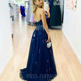 Delhi Beaded Gown - Navy