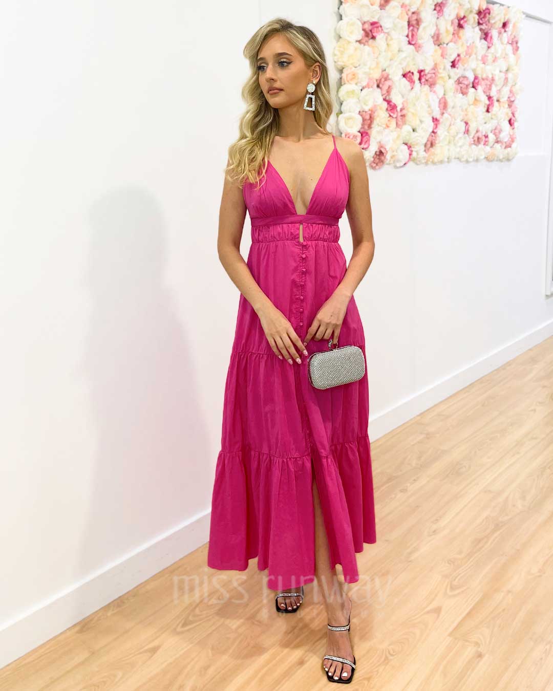 Gabby Maxi Dress - Hot Pink