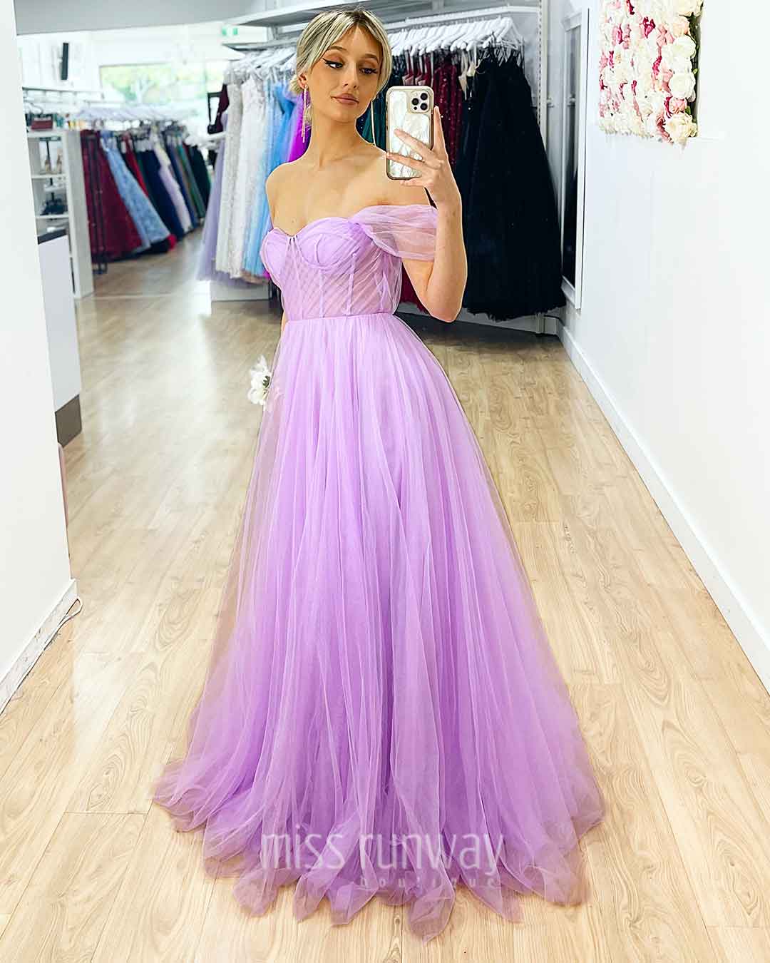 Genevieve Tulle Gown Lilac