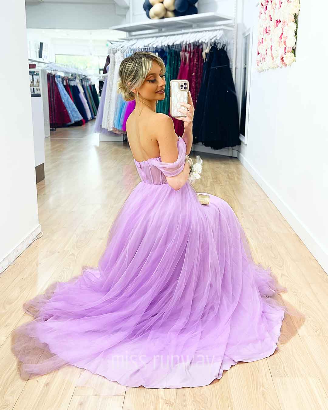 Genevieve Tulle Gown Lilac