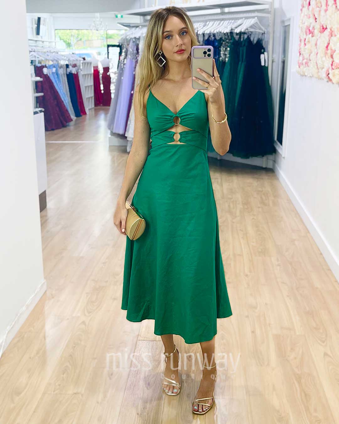 Giovanna Midi Dress - Green