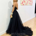 Hadley Tulle Glitter Gown - Black