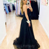 Hadley Tulle Glitter Gown - Black