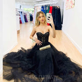 Hadley Tulle Glitter Gown - Black
