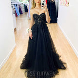 Hadley Tulle Glitter Gown - Black
