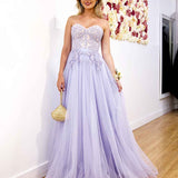 Hadley Tulle Glitter Gown - Lilac