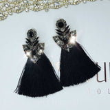 Indiana Tassel Earrings Black