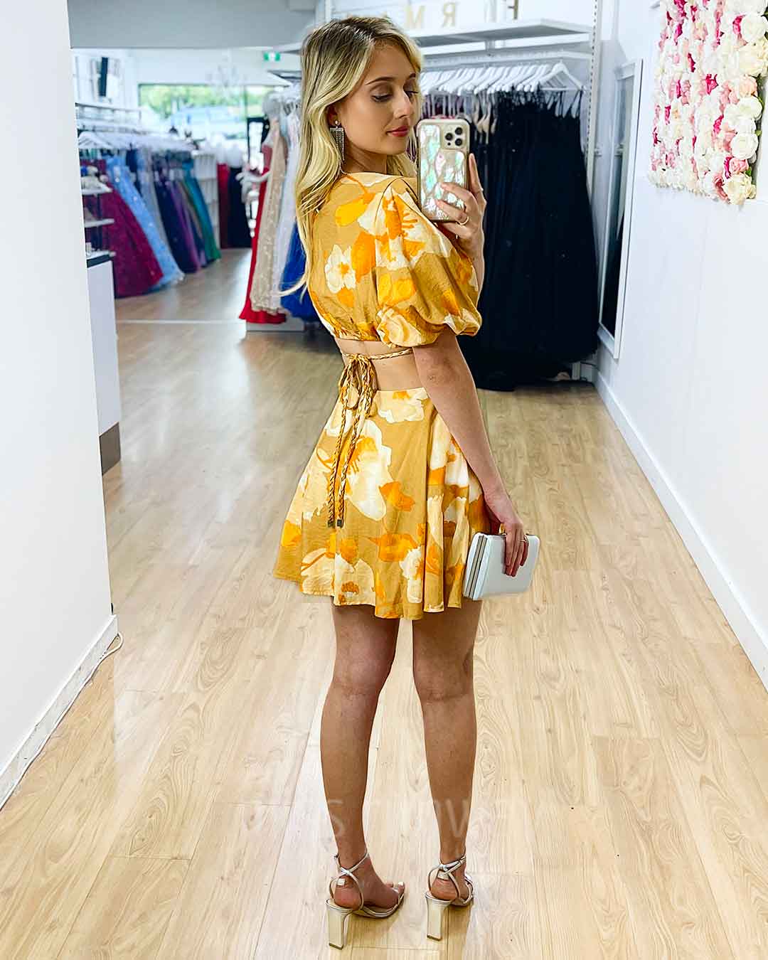 Kate Mini Dress - Yellow Floral