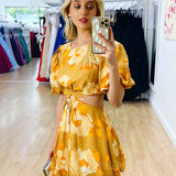 Kate Mini Dress - Yellow Floral