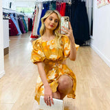 Kate Mini Dress - Yellow Floral