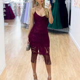 Khaleesi Lace Midi Dress - Mulberry