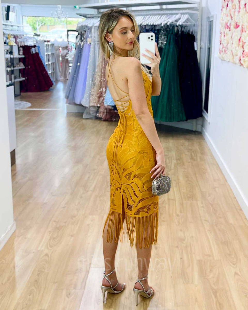 Khaleesi 2025 dress mustard