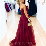 Kiri Tulle Gown - Wine