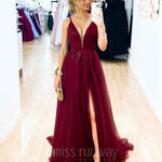 Kiri Tulle Gown - Wine
