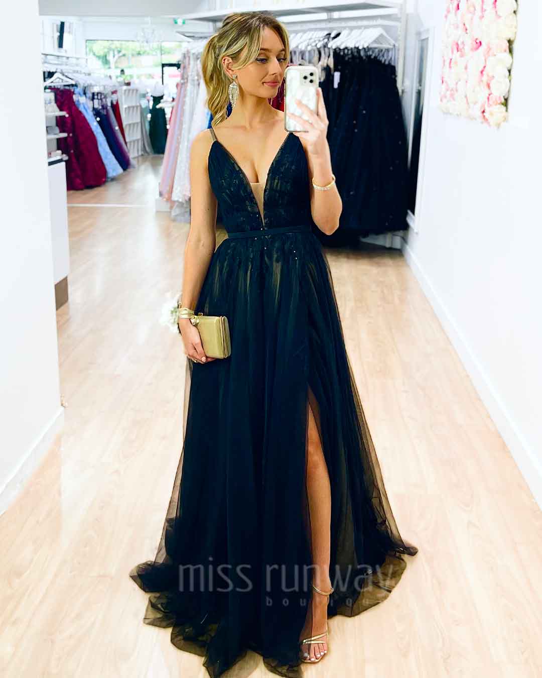 Kiri Tulle Gown - Black