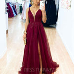 Kiri Tulle Gown - Wine
