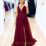 Kiri Tulle Gown - Wine