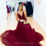 Kiri Tulle Gown - Wine