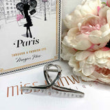 Layla Hair Claw Clip - Silver Metal